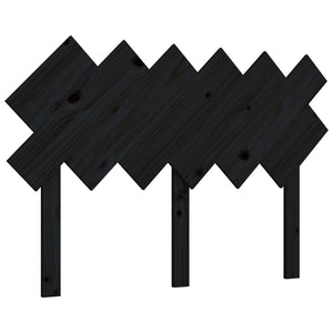 Schwarzes Bett Kopfteil Kiefer Massivholz 122,5 cm
