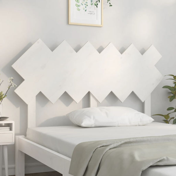 Weißes Bett Kopfteil Kiefer Massivholz
