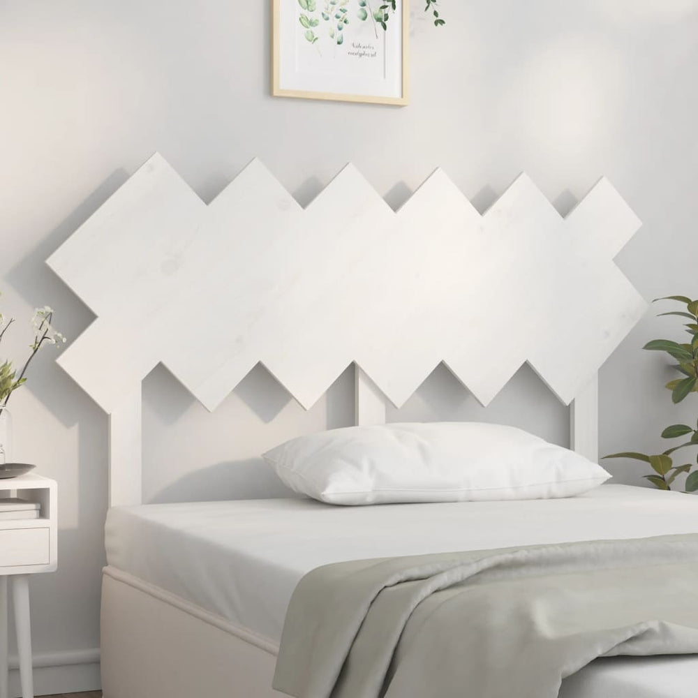 Weißes Bett Kopfteil Kiefer Massivholz
