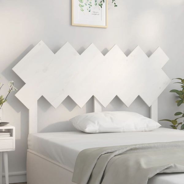 Weißes Bett Kopfteil Kiefer Massivholz