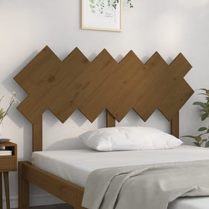 vidaXL Tête de lit Bois de pin massif marron miel 132x3x81 cm