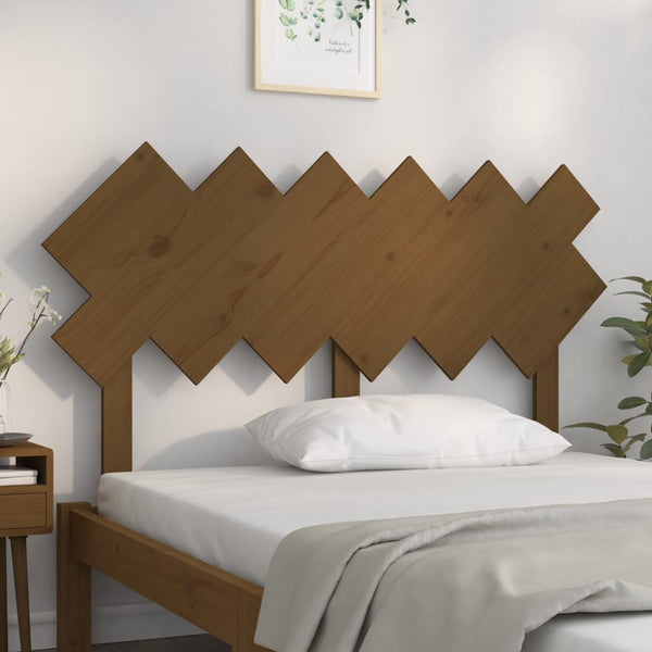 vidaXL Tête de lit Bois de pin massif marron miel 132x3x81 cm