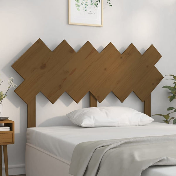 vidaXL Tête de lit Bois de pin massif marron miel 132x3x81 cm