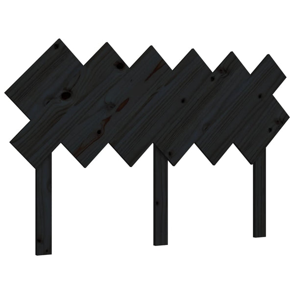vidaXL Tête de lit Noir 132x3x81 cm Bois de pin massif