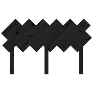 vidaXL Tête de lit Noir 132x3x81 cm Bois de pin massif