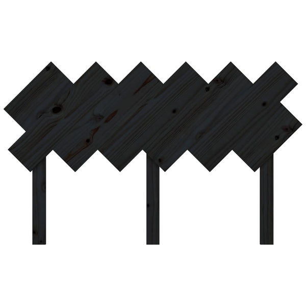 vidaXL Tête de lit Noir 132x3x81 cm Bois de pin massif