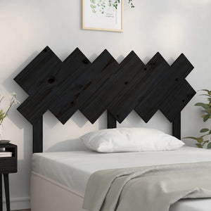 vidaXL Tête de lit Noir 132x3x81 cm Bois de pin massif