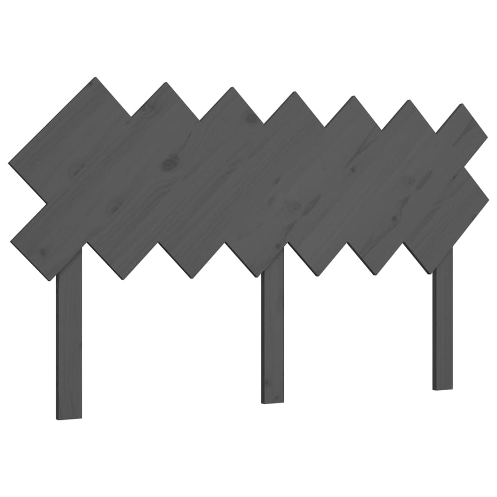 vidaXL Tête de lit Gris 141x3x80,5 cm Bois de pin massif