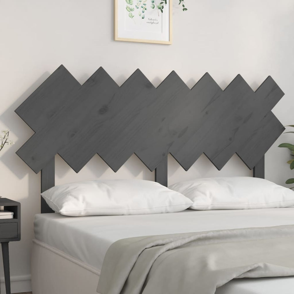 vidaXL Tête de lit Gris 141x3x80,5 cm Bois de pin massif