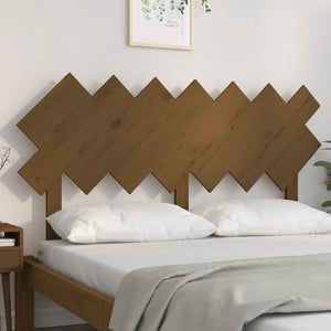 Honigbraunes Kiefer Massivholz Bettkopfteil 141cm