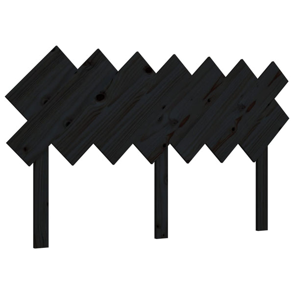 vidaXL Tête de lit noir 141x3x80,5 cm Bois de pin massif
