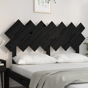 vidaXL Tête de lit noir 141x3x80,5 cm Bois de pin massif