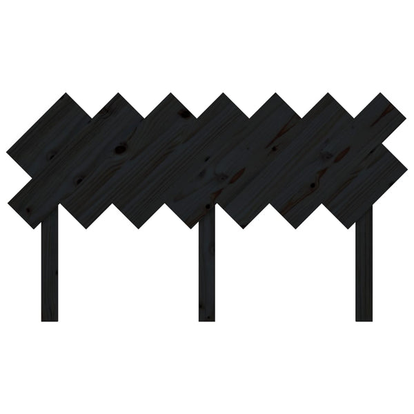 vidaXL Tête de lit noir 141x3x80,5 cm Bois de pin massif