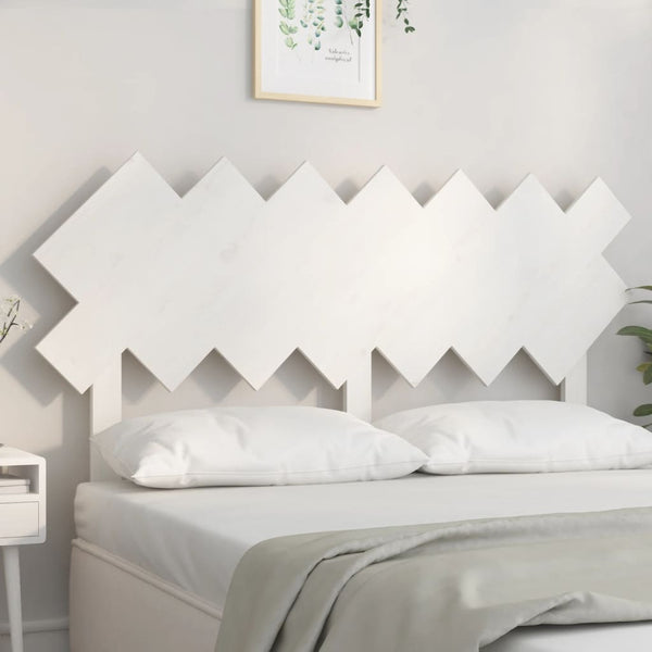 Weißes Bett Kopfteil 151,5 cm Kiefer Massivholz