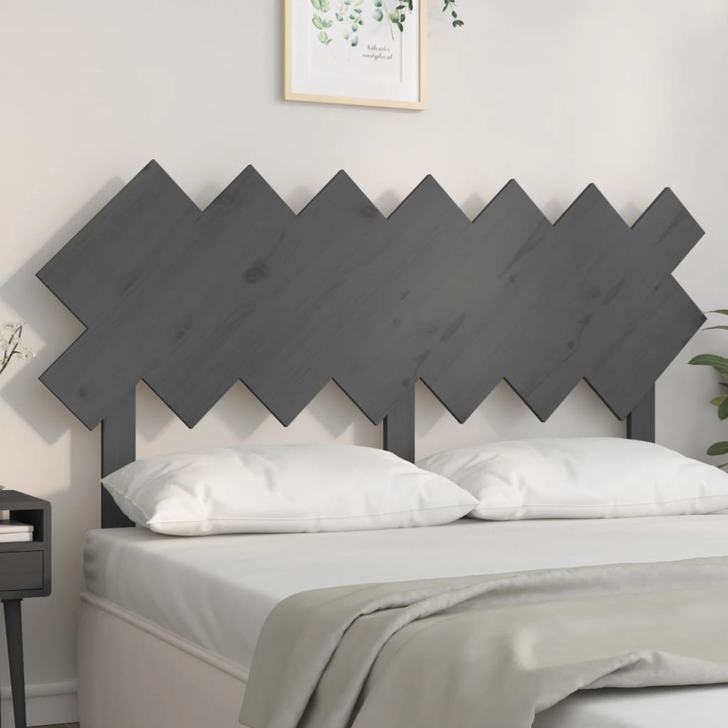 Graues Bett-Kopfteil 151,5 cm Kiefer Massivholz