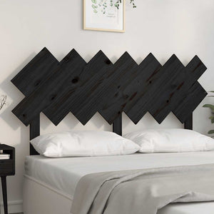 Schwarzes Bett Kopfteil 151,5 cm Kiefer Massivholz