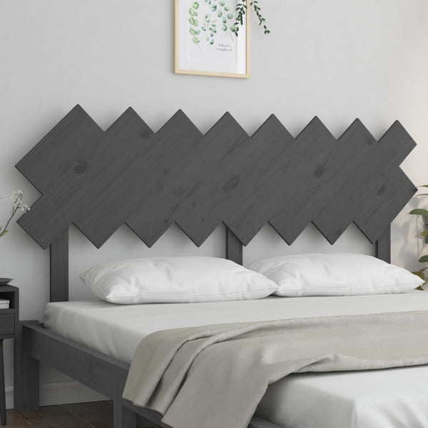 Graues Bettkopfteil 160cm Kiefer Massivholz