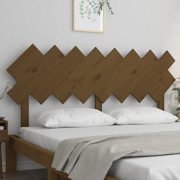 Honigbraunes Kiefer Massivholz Bettkopfteil 160 cm