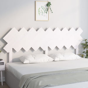 Weißes Bett Kopfteil 178 cm Kiefer Massivholz
