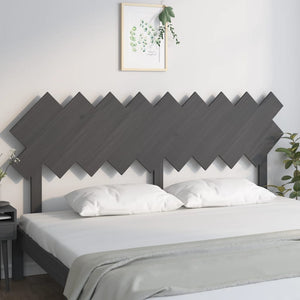 Graues Bett-Kopfteil aus Kiefernholz 178cm
