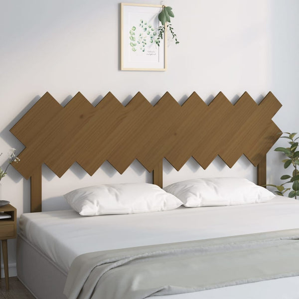 vidaXL Tête de lit Bois de pin massif Miel 178 x 3 x 80,5 cm