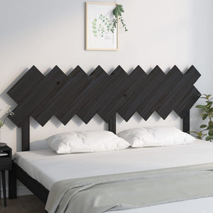 Schwarzes Bett Kopfteil 178cm Kiefer Massivholz