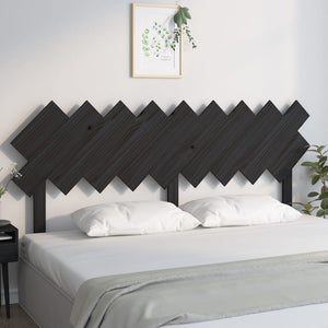 Schwarzes Bett Kopfteil 178cm Kiefer Massivholz