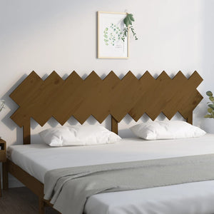 vidaXL Tête de lit Bois de pin massif Marron miel 196x3x80,5 cm