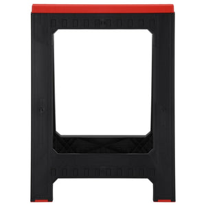 Arbeitsböcke 2 Stk. Klappbar Schwarz & Rot Polypropylen 350 kg