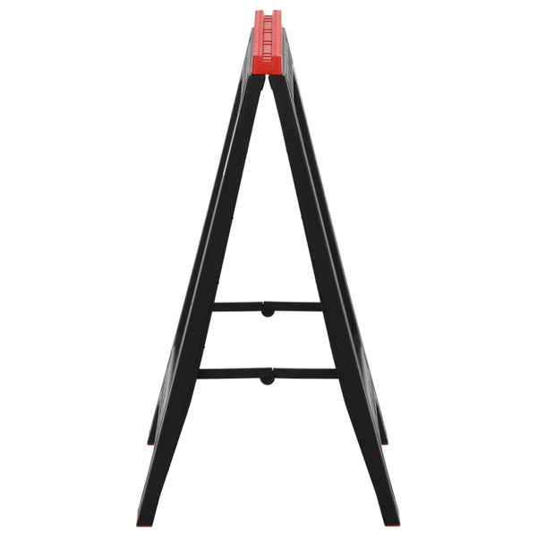 Arbeitsböcke 2 Stk. Klappbar Schwarz & Rot Polypropylen 350 kg