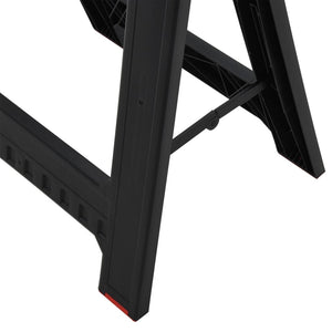 Arbeitsböcke 2 Stk. Klappbar Schwarz & Rot Polypropylen 350 kg