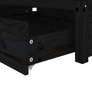 Bett mit Schubladen Schwarz 90x190 cm