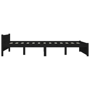Bett mit Schubladen Schwarz 150x200 cm