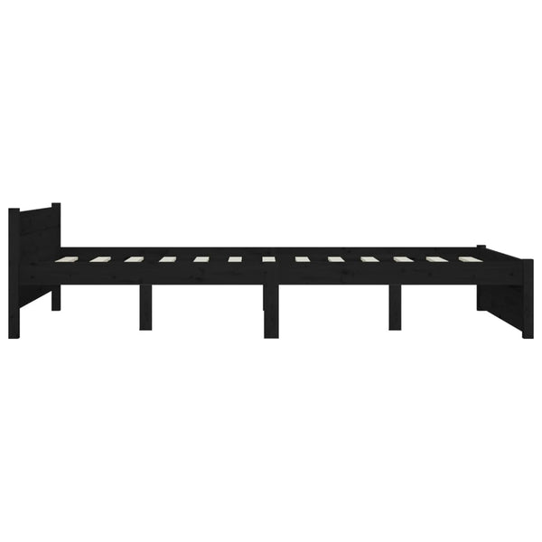 Bett mit Schubladen Schwarz 150x200 cm