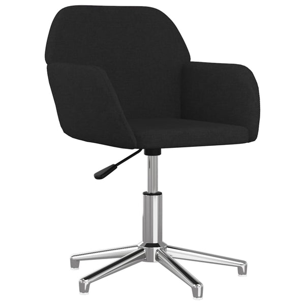Esszimmerstühle 2 Stk. Drehbar Schwarz Stoff