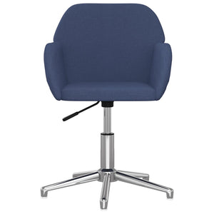 Esszimmerstühle 2 Stk. Drehbar Blau Stoff