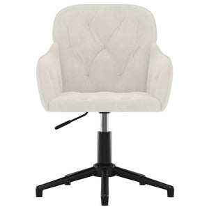 Esszimmerstühle 2 Stk. Drehbar Creme Samt