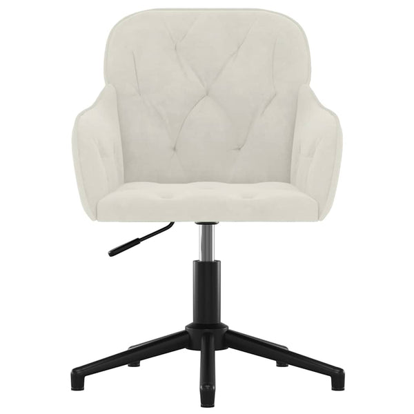 Esszimmerstühle 2 Stk. Drehbar Creme Samt