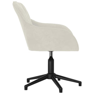 Esszimmerstühle 2 Stk. Drehbar Creme Samt