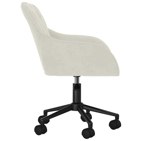 Esszimmerstühle 2 Stk. Drehbar Creme Samt