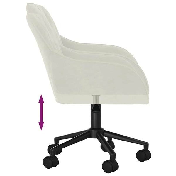 Esszimmerstühle 2 Stk. Drehbar Creme Samt