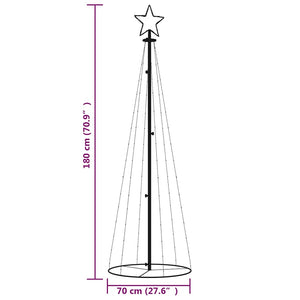 LED Weihnachtsbaum Kegel Kaltweiß 180cm