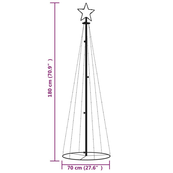 LED Weihnachtsbaum Kegelform Blau 180cm