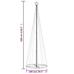 LED Weihnachtsbaum Kegel Mehrfarbig 300 cm