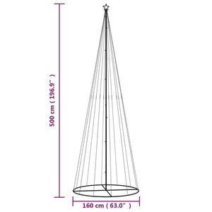 LED Weihnachtsbaum Kegel Mehrfarbig 500cm