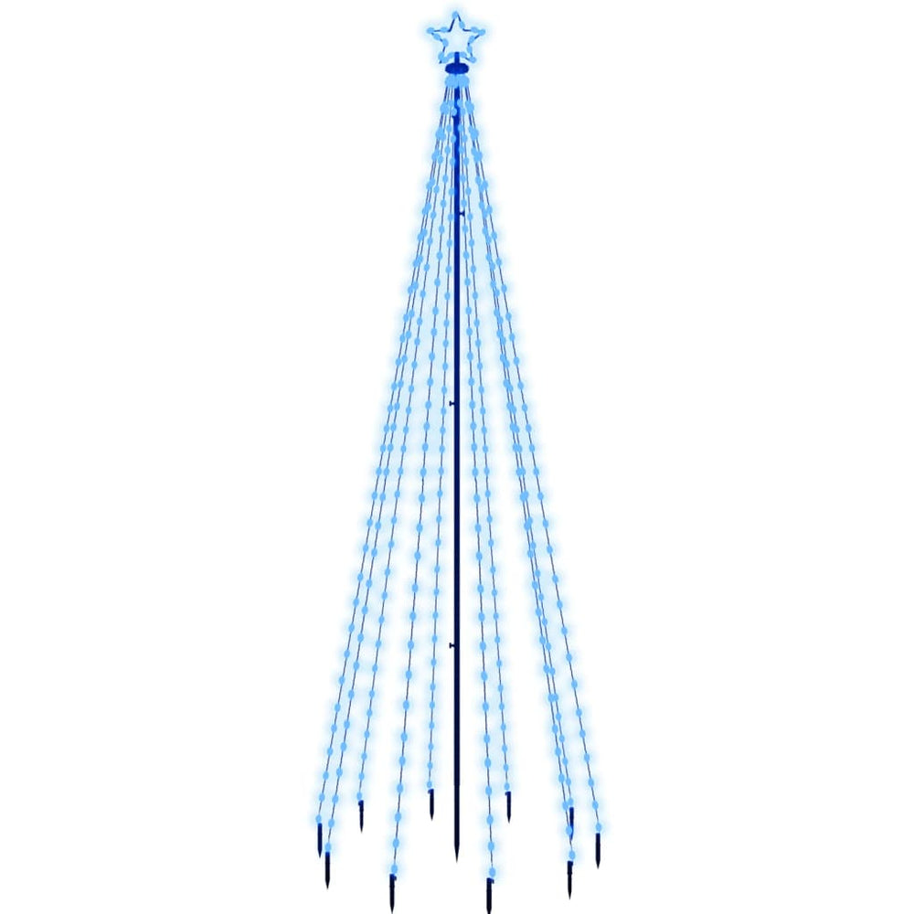 LED Weihnachtsbaum Blau 300cm mit Erdspießen