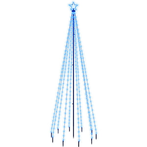 LED Weihnachtsbaum Blau 300cm mit Erdspießen