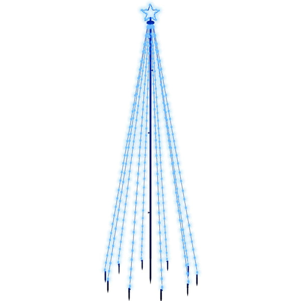 LED Weihnachtsbaum Blau 300cm mit Erdspießen