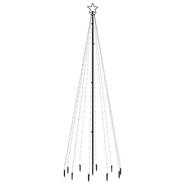 LED Weihnachtsbaum Blau 300cm mit Erdspießen