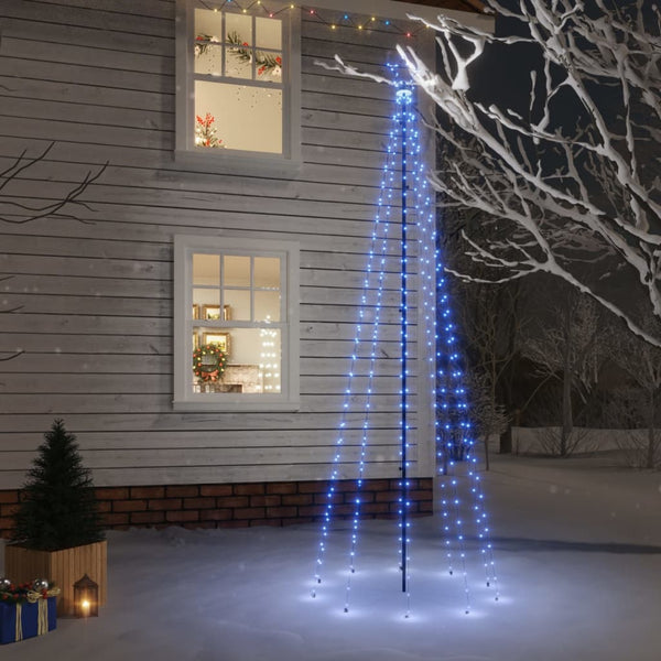 LED Weihnachtsbaum Blau 300cm mit Erdspießen